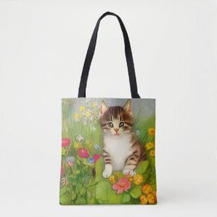 Vintages Lächeln Katze Illustration