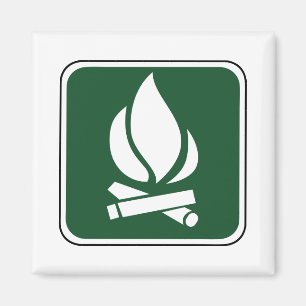 Vintages Lagerfeuer-Zeichen Magnet