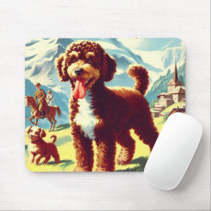 Vintages Lagotto Romagnolo Dog Gemälde Mousepad