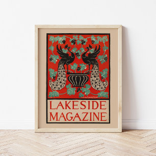 Vintages Lakeside-Magazin Poster