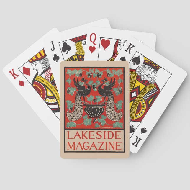 Vintages Lakeside-Magazin Spielkarten (Rückseite)