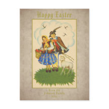 Vintages Lamm-Lamm mit Happy Oaster