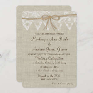 Vintages Land-angemessene Spitze-und Einladung