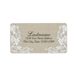 Vintages Land, Blumenstrauß Adressaufkleber