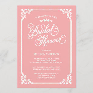 Vintages Land  Einladung zur Brautdusche