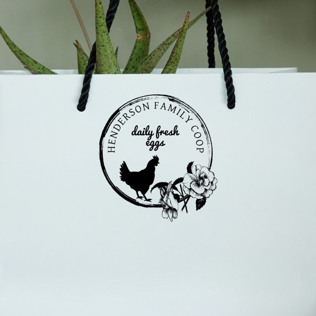 Vintages Land handgezeichnet Hühnereier-Karton Permastempel (Von Creator hochgeladen)
