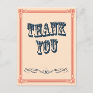 Vintages Land Hochzeit Dankeschön Karte