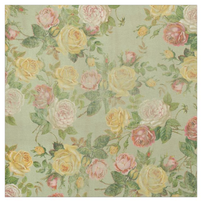 Vintages Land-rosa und grüner rustikaler mit Stoff (Muster)