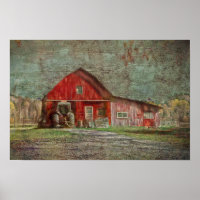 Vintages Land Rustikale alte rote Textur Stall