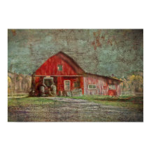 Vintages Land Rustikale alte rote Textur Stall