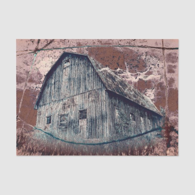 Vintages Land Rustikale Barn Grunge Stil Textur Seidenpapier (Vorderseite)