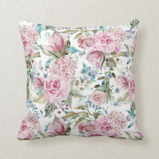 Vintages Landchic-Rosa-aquamariner Lavendel mit Kissen