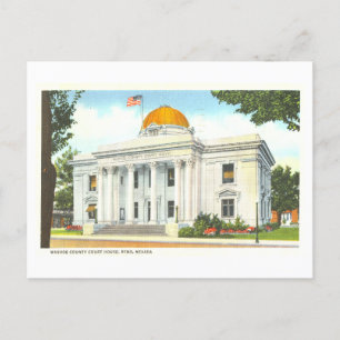 Vintages Landkreis Court House in Reno, Nevada Postkarte