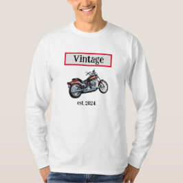 Vintages Langschläfenoberteil T-Shirt