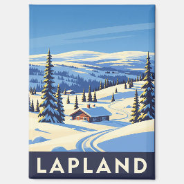 Vintages Lappland Finnland Magnet