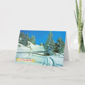 Vintages Lappland, norwegisches Holz Feiertagskarte