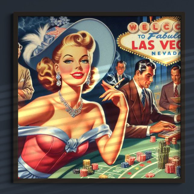 Vintages Las Vegas Casino Button Poster (Von Creator hochgeladen)