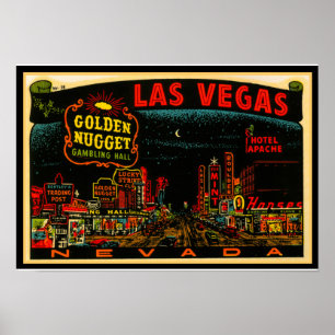 Vintages Las Vegas Casino Strip Poster 13x19
