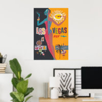 Vintages Las Vegas Gambling Travel Poster Art