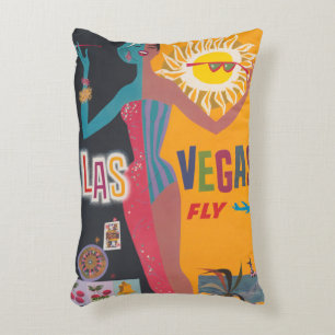 Vintages Las Vegas Gambling Travel Poster Art Dekokissen