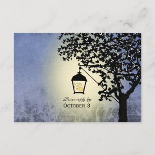 Vintages Laternen-Straßenbeleuchtung UAWG RSVP Karte
