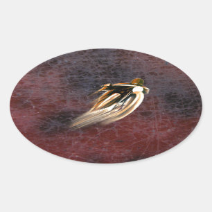 VINTAGES LAUFENDES MOTORRAD OVALER AUFKLEBER