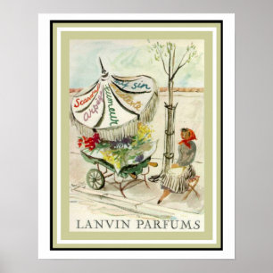 Vintages Lavin Parfums Blume Girl Poster 16 x 20