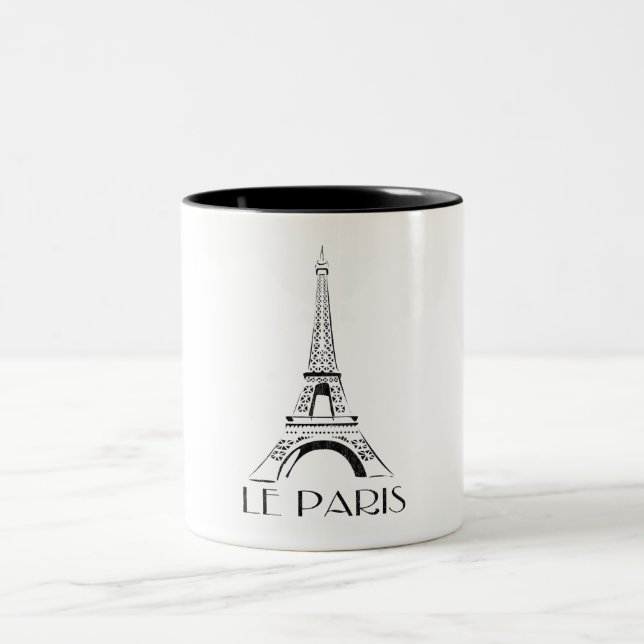 Vintages Le Paris Zweifarbige Tasse (Mittel)