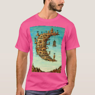 Vintages Leben auf dem Mond Abstrakte Malerei T-Shirt