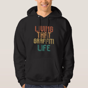 Vintages Leben, das GRAFFITI Leben Hoodie