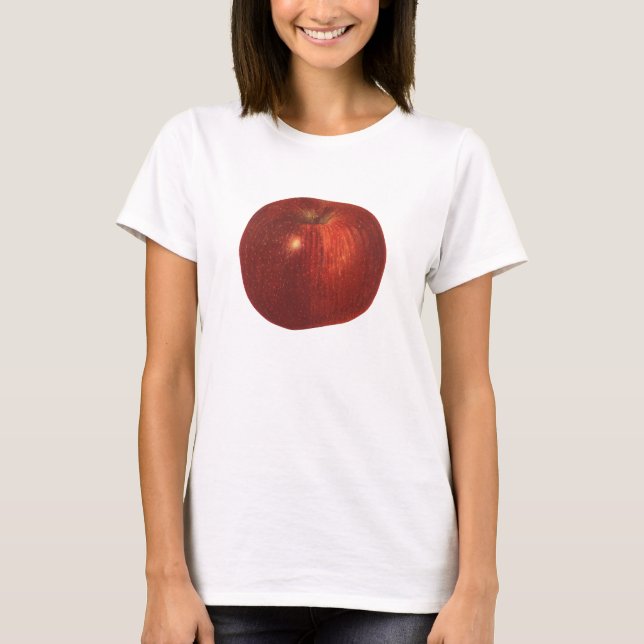 Vintages Lebensmittelobst, Bio, köstlicher Apfel T-Shirt (Vorderseite)