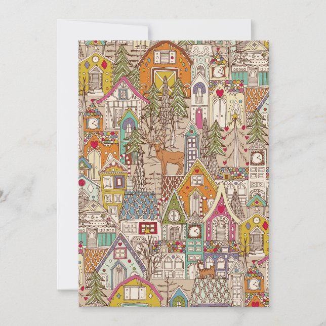 Vintages Lebkuchen Feiertagskarte (Vorderseite)