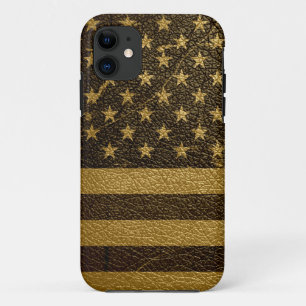 Vintages Leder der amerikanischen Flagge #3 Case-Mate iPhone Hülle