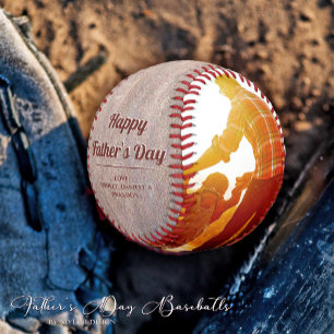 Vintages Leder Print Vatertag Foto Baseball