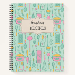 Vintages leeres Rezept Kochbuch einschreiben Notizbuch