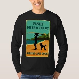 Vintages, leicht ablenkbares Surfbrett T-Shirt
