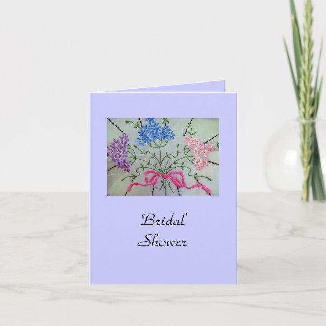 Vintages Leinen Einladung (Vorderseite)