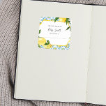 Vintages Lemon Baby Dusche Buchzeichen Quadratischer Aufkleber<br><div class="desc">Eine großartige Ergänzung für die erste Bibliothek von Baby oder als personalisiertes Dieses Buch gehört zum Aufkleber. Pair mit unserem Matching bringen Sie eine Buchanfrage-Karte,  die im Adore Paper Co Shop auf Zazzle gefunden wurde.</div>