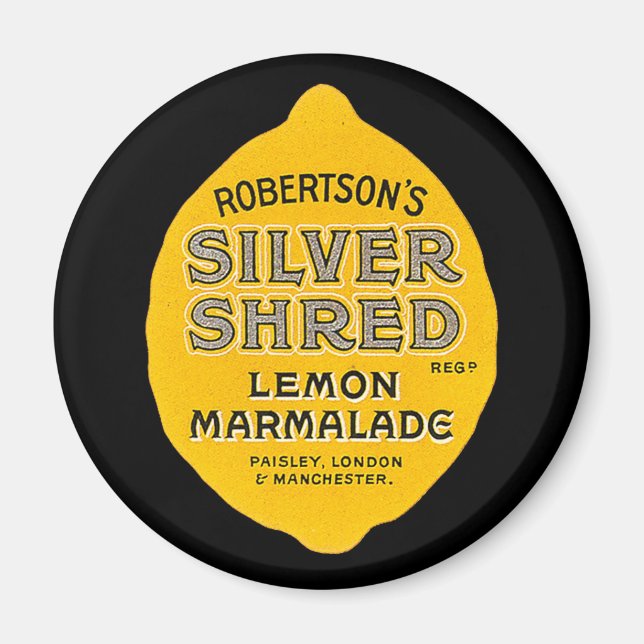 Vintages Lemon-Marmalade-Label Magnet (Vorne)
