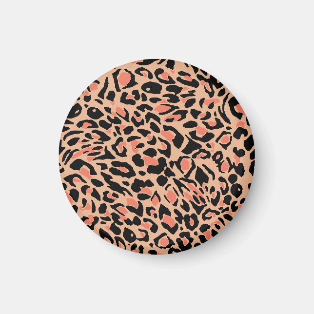 Vintages Leopard-Muster Magnet (Vorne)
