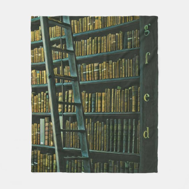 Vintages Lesekartengeschenk Fleecedecke (Vorderseite)