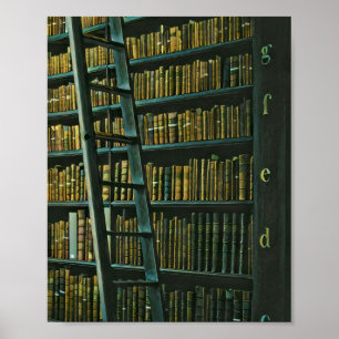 Vintages Lesekartengeschenk Poster