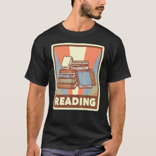 Vintages Lesen von Büchern Männer Frauen Kinder T-Shirt