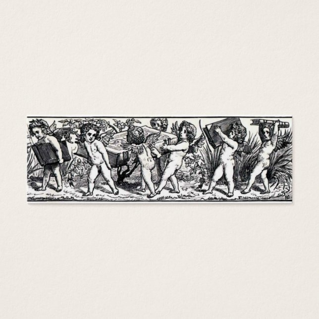 Vintages Lesezeichen "Little Book Carry Cherubs" (Vorderseite)