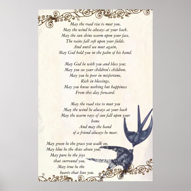 Vintages Liebesgedicht Poster (Vorne)
