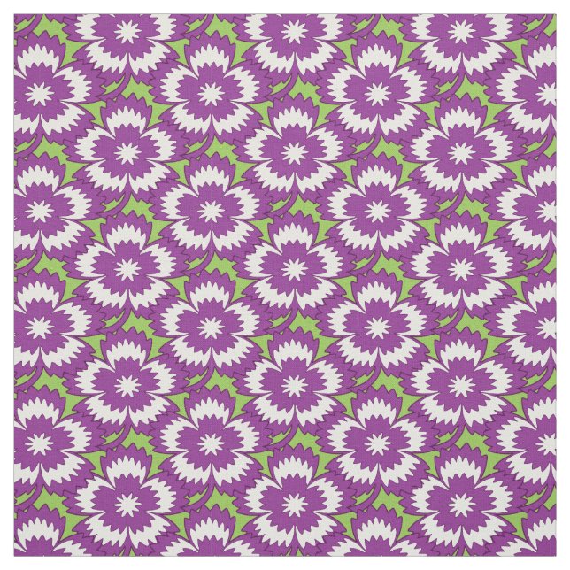 Vintages lila Blütenmuster Stoff (Muster)