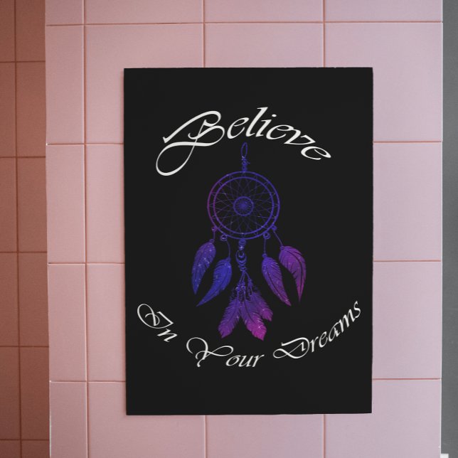 Vintages lila Dream Catcher inspirierendes Zitat Poster (Von Creator hochgeladen)