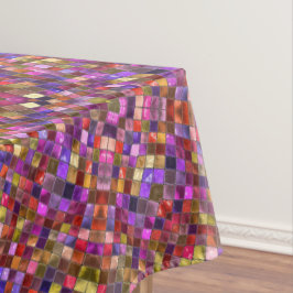Vintages lila Fliesen-Muster-Kaleidoskop Tischdecke