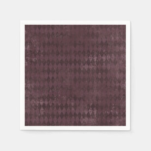 Vintages Lila Harlequin-Musterpapier   Serviette