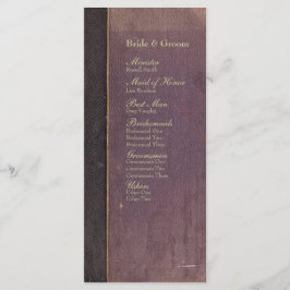 Vintages Lila Hochzeitsprogramm Programm